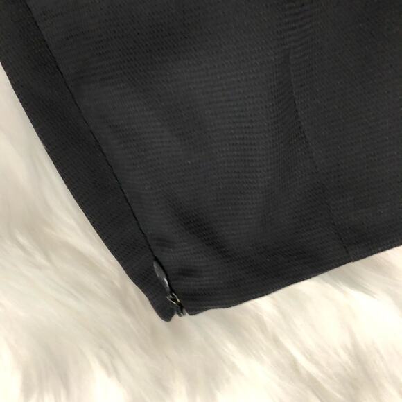 David Meister Silk Pencil Skirt Train Peplum Back Size 8 Fully Lined Black - Picture 7 of 9